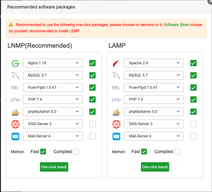 aaPanel One-Click